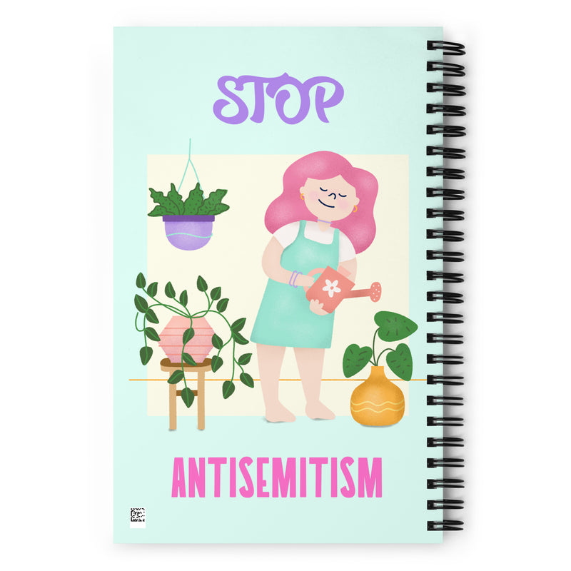 Stop Antisemitism | Plants & Flowers Edition | Spiral Notebook