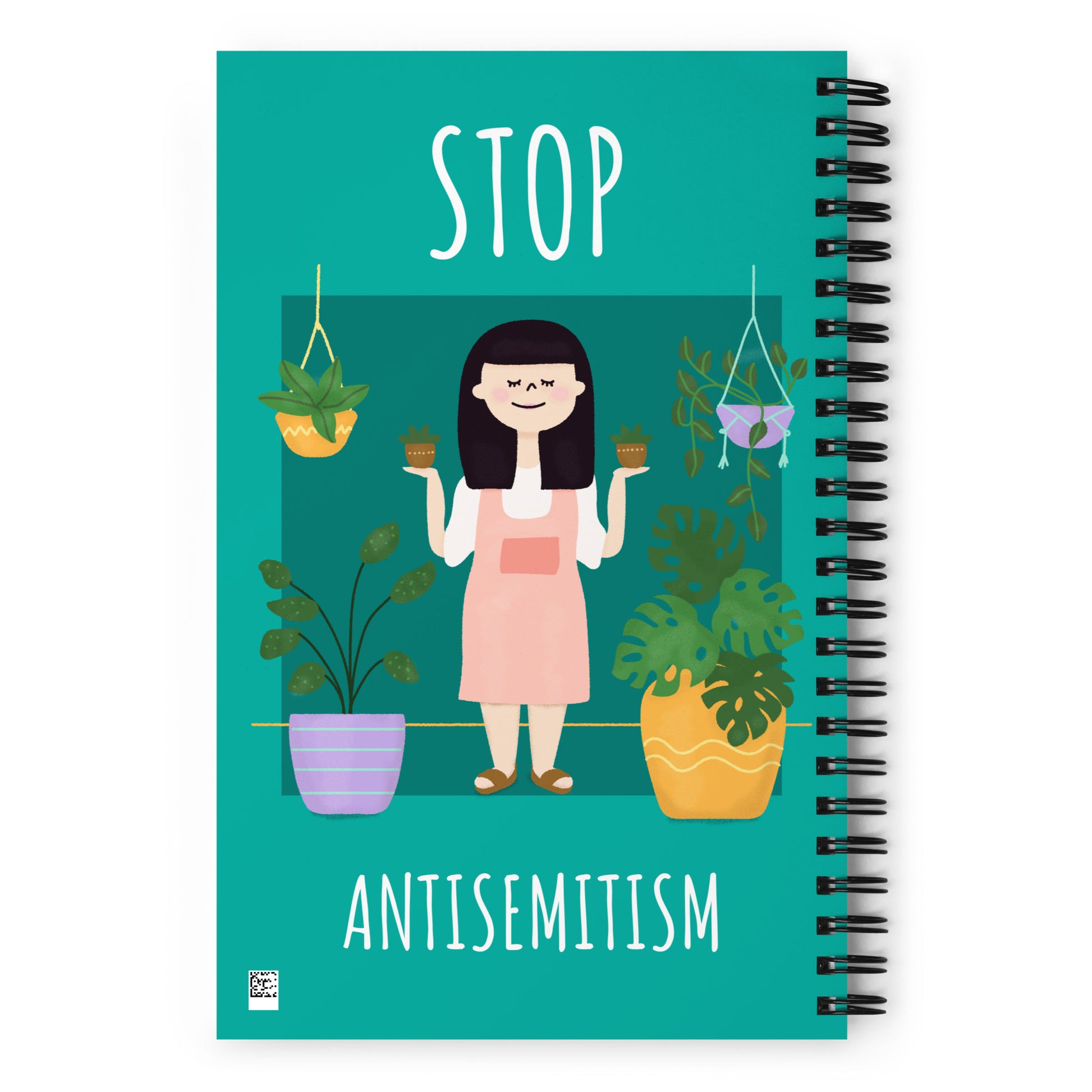 Stop Antisemitism | Plants & Flowers Edition | Spiral Notebook
