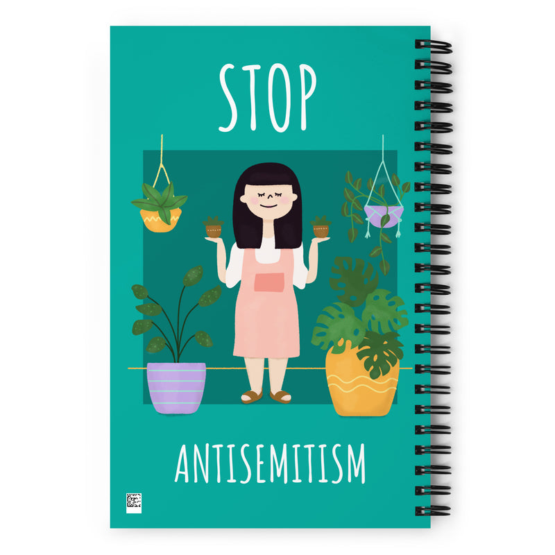 Stop Antisemitism | Plants & Flowers Edition | Spiral Notebook