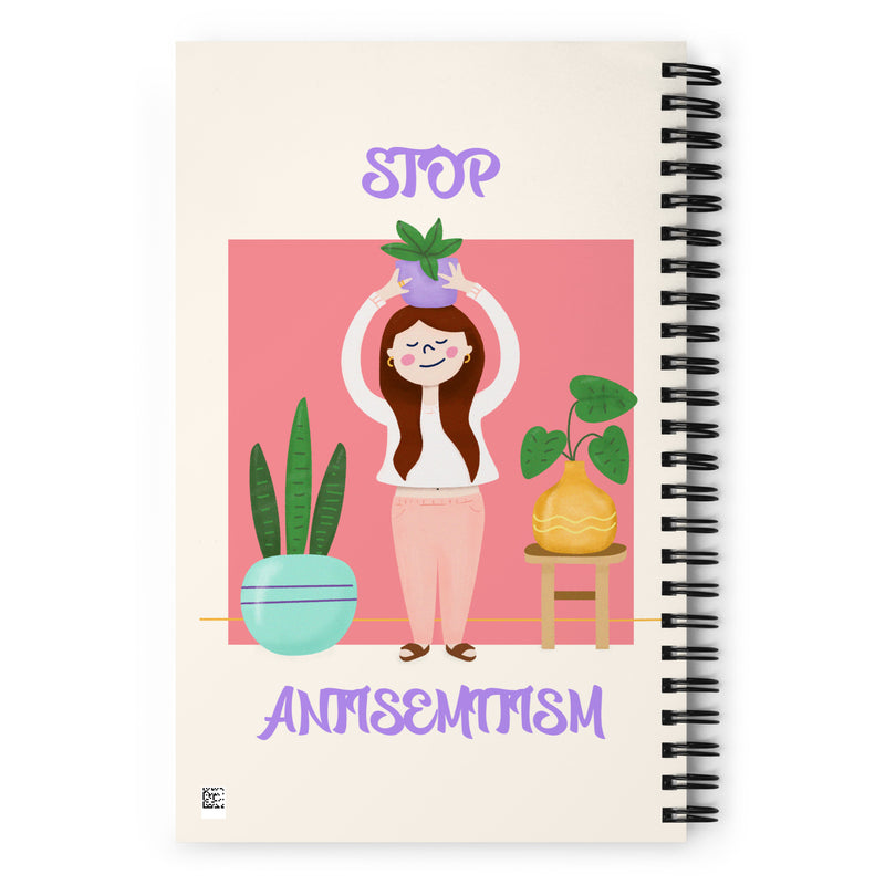 Stop Antisemitism | Plants & Flowers Edition | Spiral Notebook