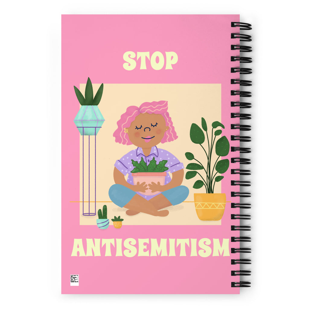 Stop Antisemitism | Plants & Flowers Edition | Spiral Notebook