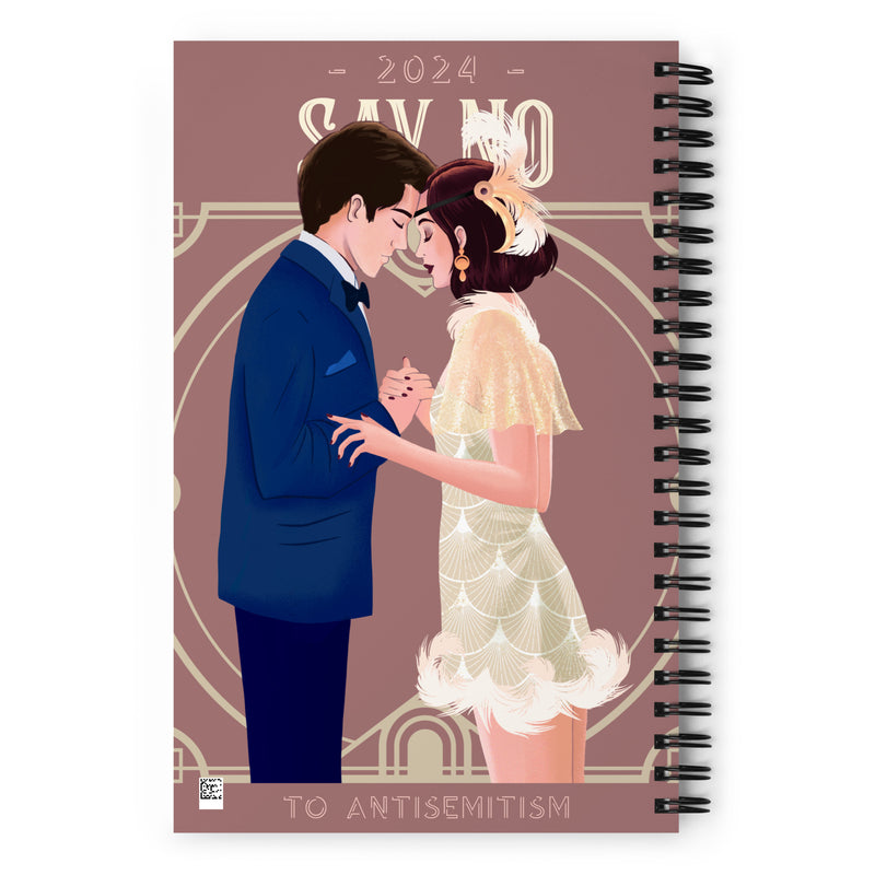 Art Deco Love Story | No Antisemitism | Spiral Notebook