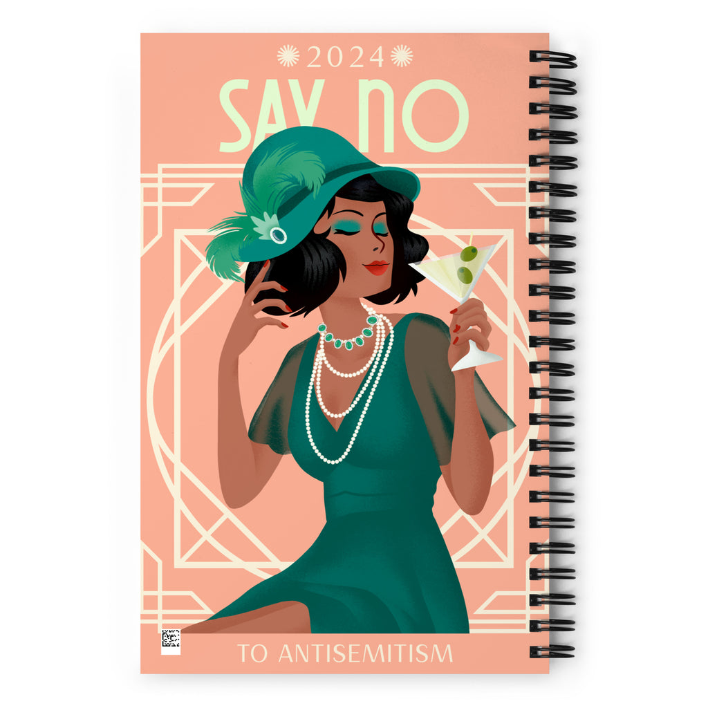 Art Deco Love Story | No Antisemitism | Spiral Notebook