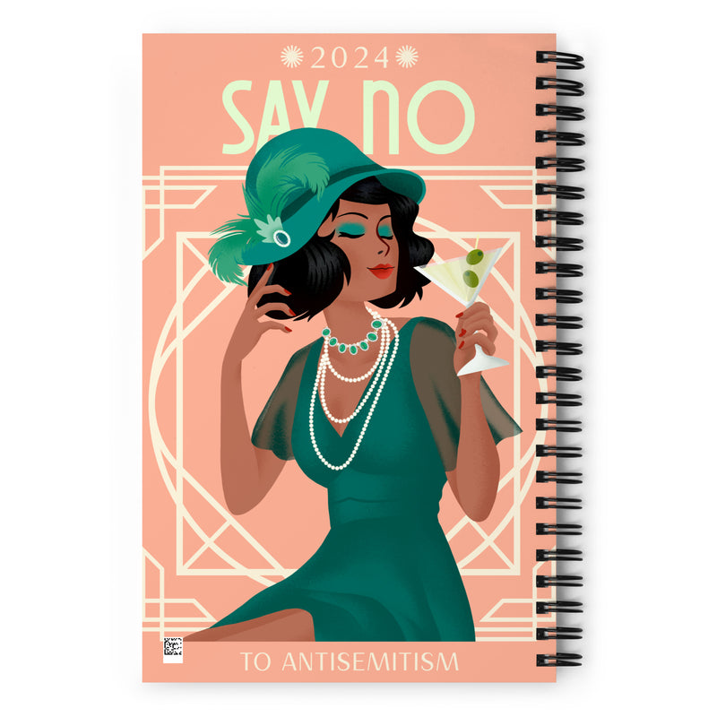 Art Deco Love Story | No Antisemitism | Spiral Notebook