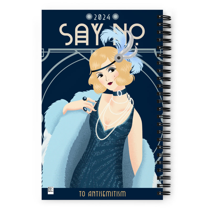 Art Deco Love Story | No Antisemitism | Spiral Notebook