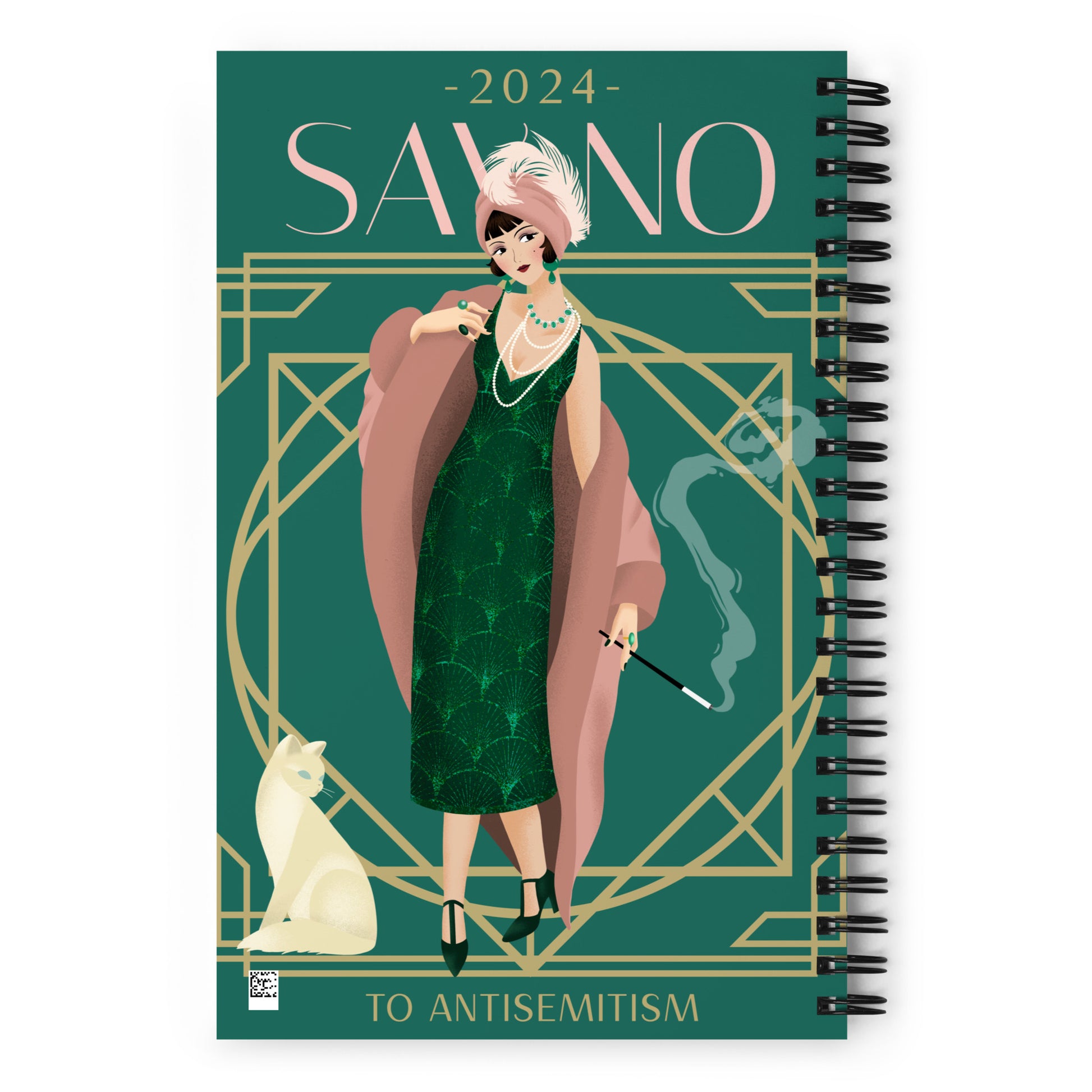Art Deco Love Story | No Antisemitism | Spiral Notebook
