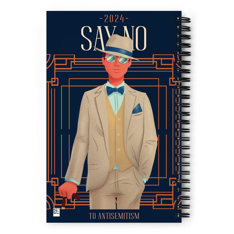 Art Deco Love Story | No Antisemitism | Spiral Notebook