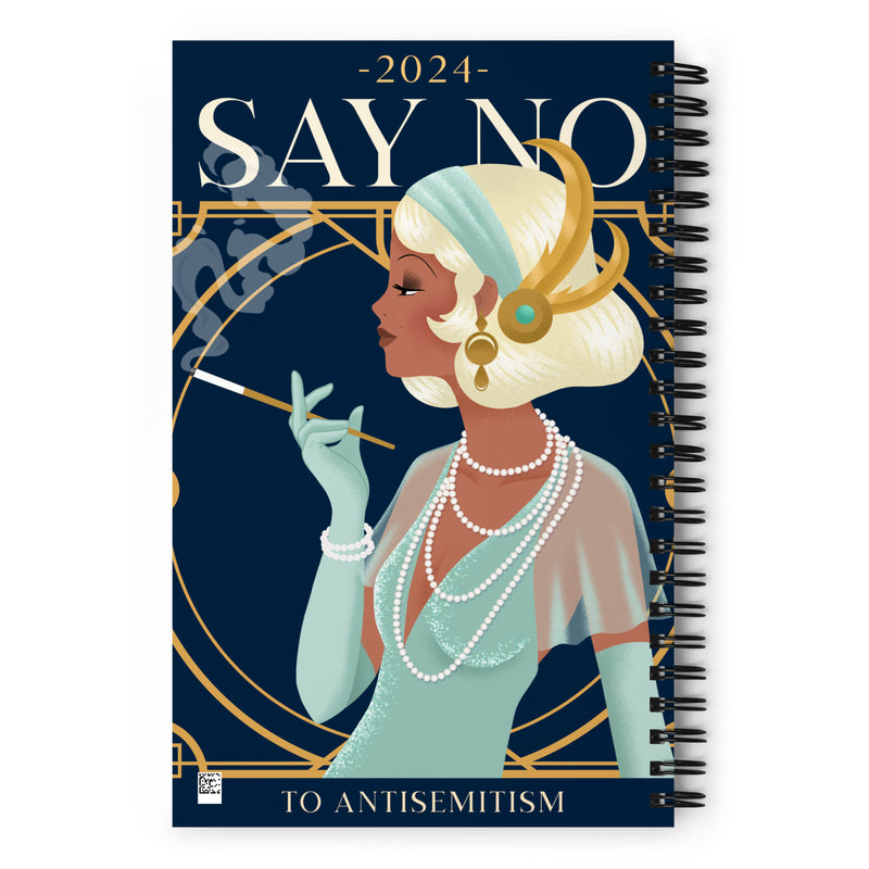 Art Deco Love Story | No Antisemitism | Spiral Notebook