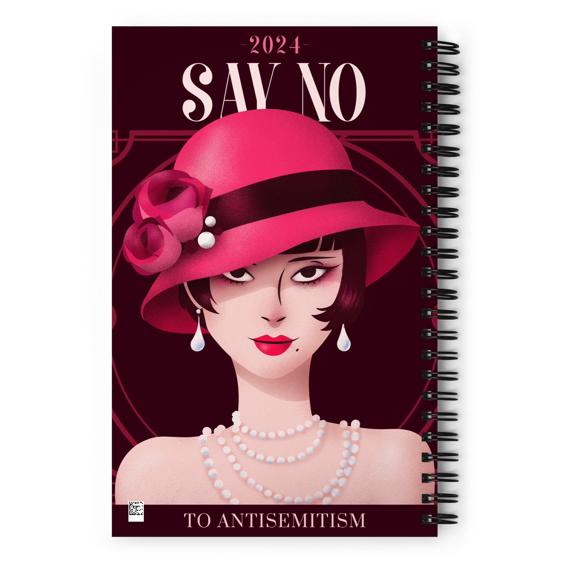 Art Deco Love Story | No Antisemitism | Spiral Notebook