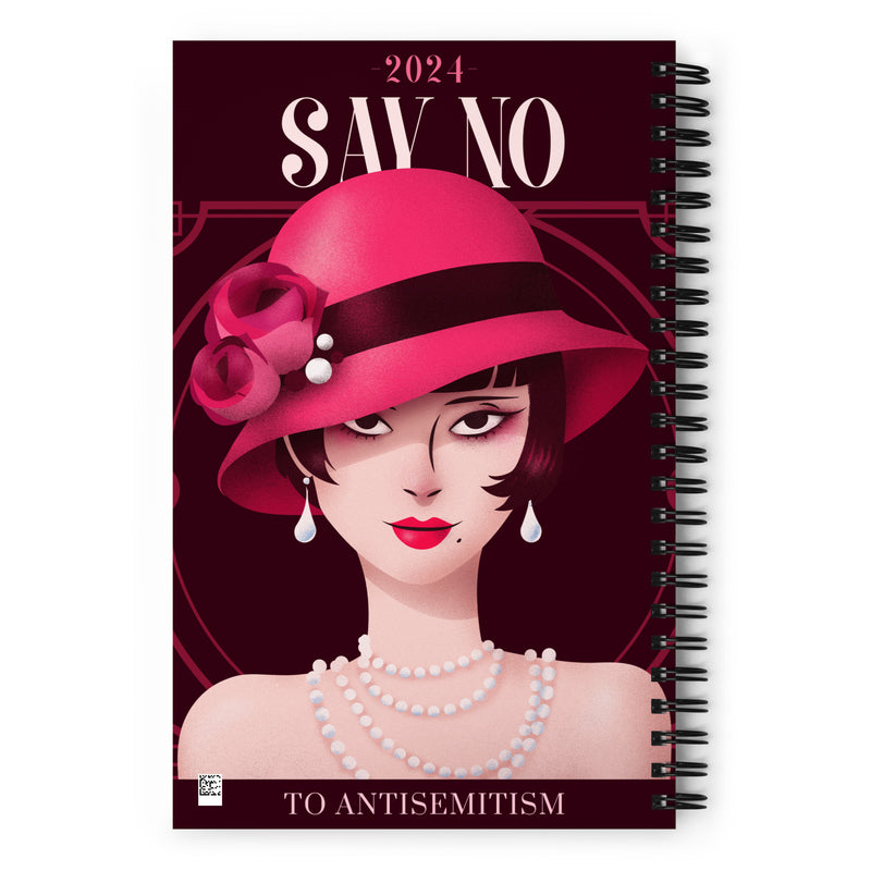 Art Deco Love Story | No Antisemitism | Spiral Notebook