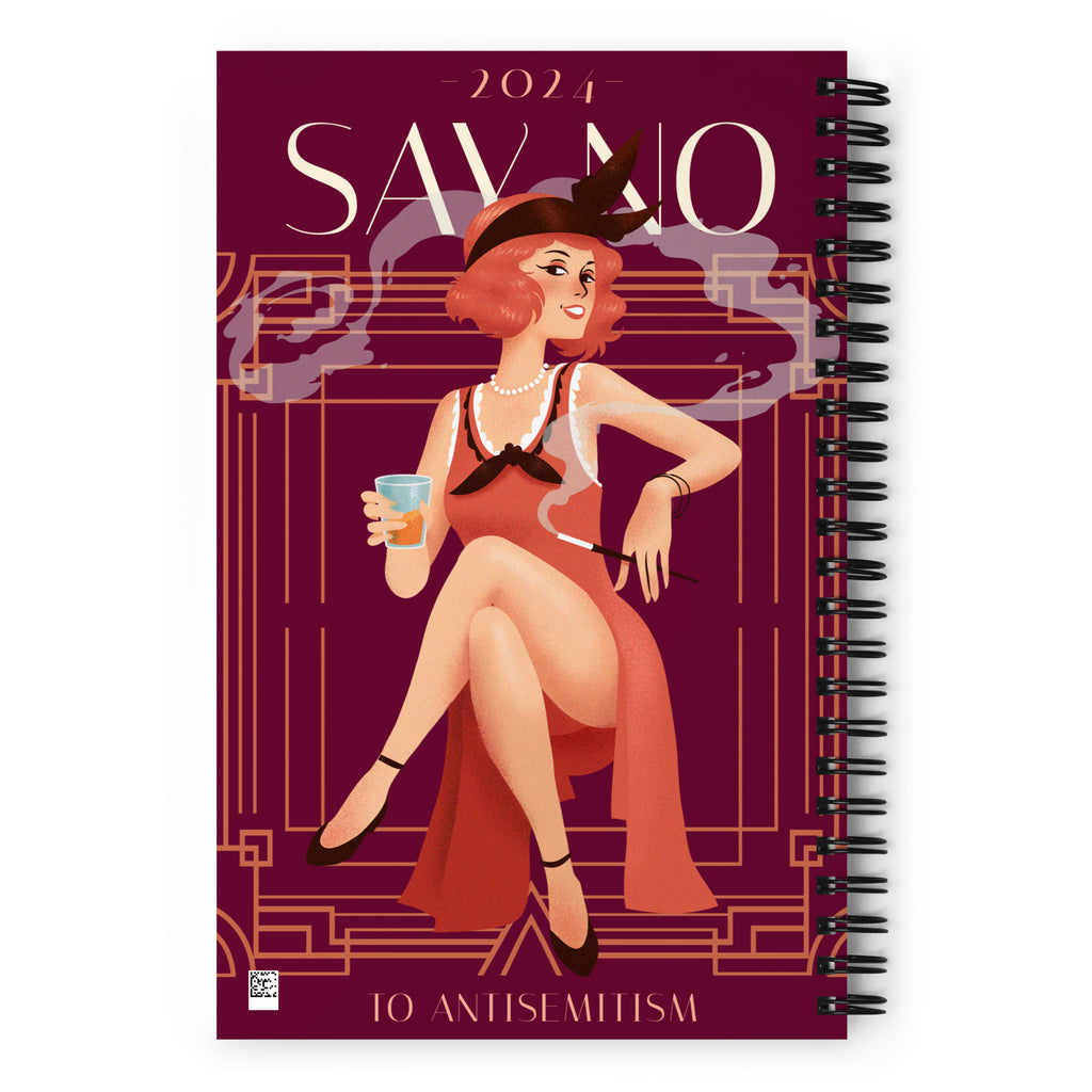 Art Deco Love Story | No Antisemitism | Spiral Notebook
