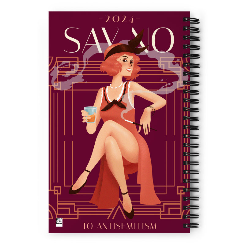Art Deco Love Story | No Antisemitism | Spiral Notebook