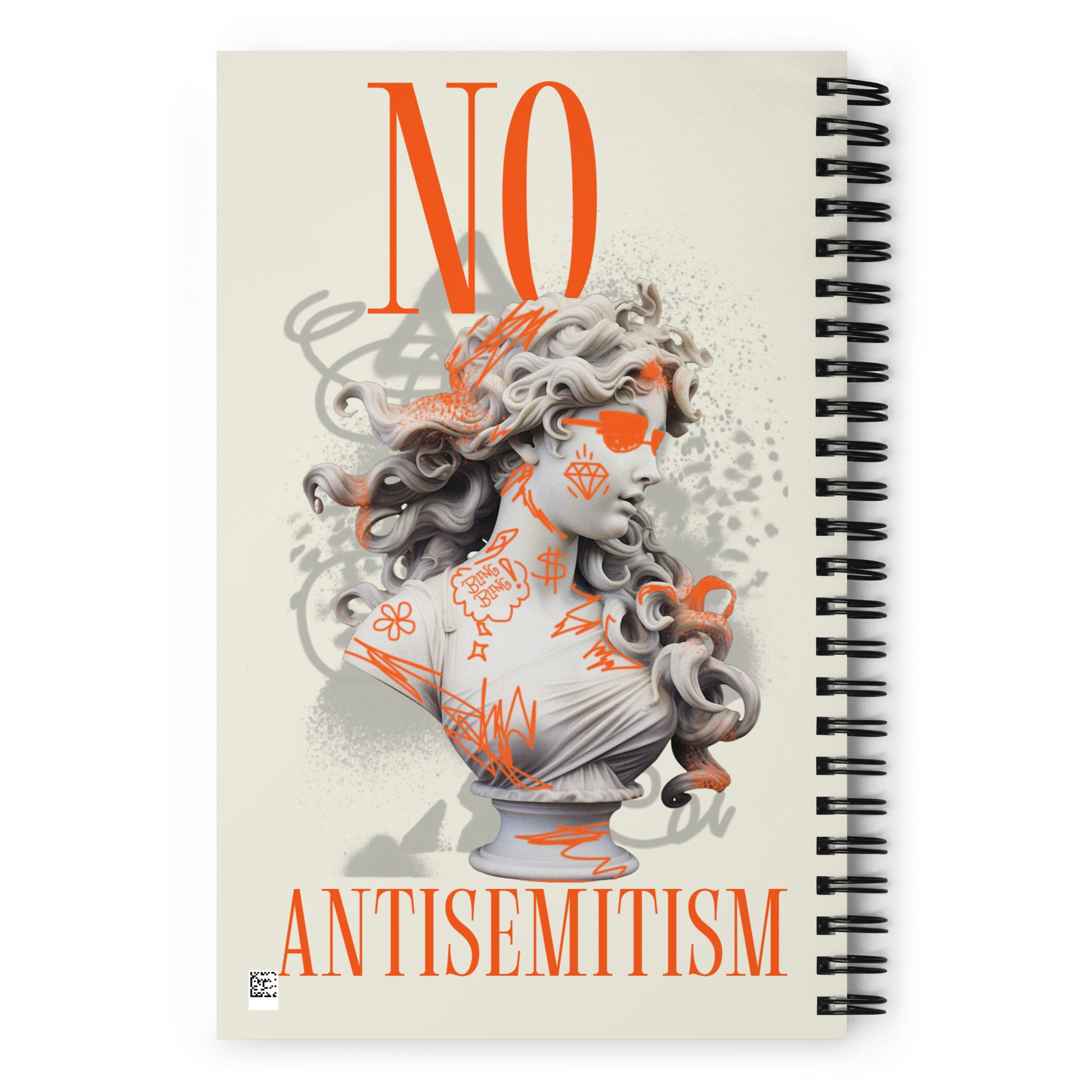 Graffiti Statue Anthem | No Antisemitism | Spiral Notebook