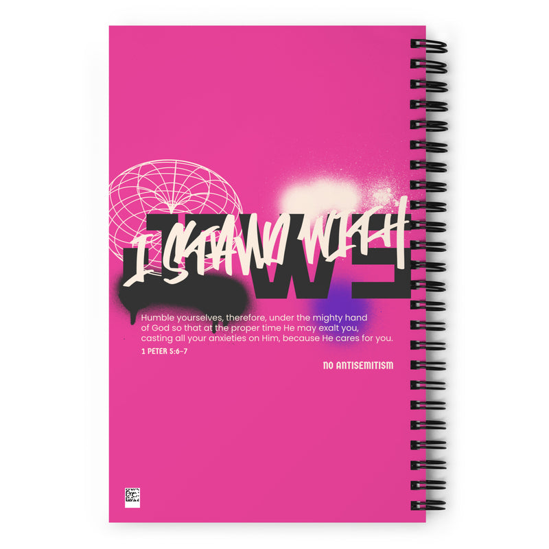 I Stand With Jews Graffiti Bible Verse | Spiral Notebook