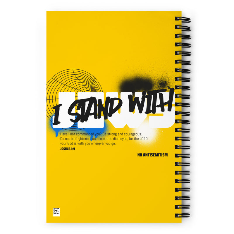 I Stand With Jews Graffiti Bible Verse | Spiral Notebook