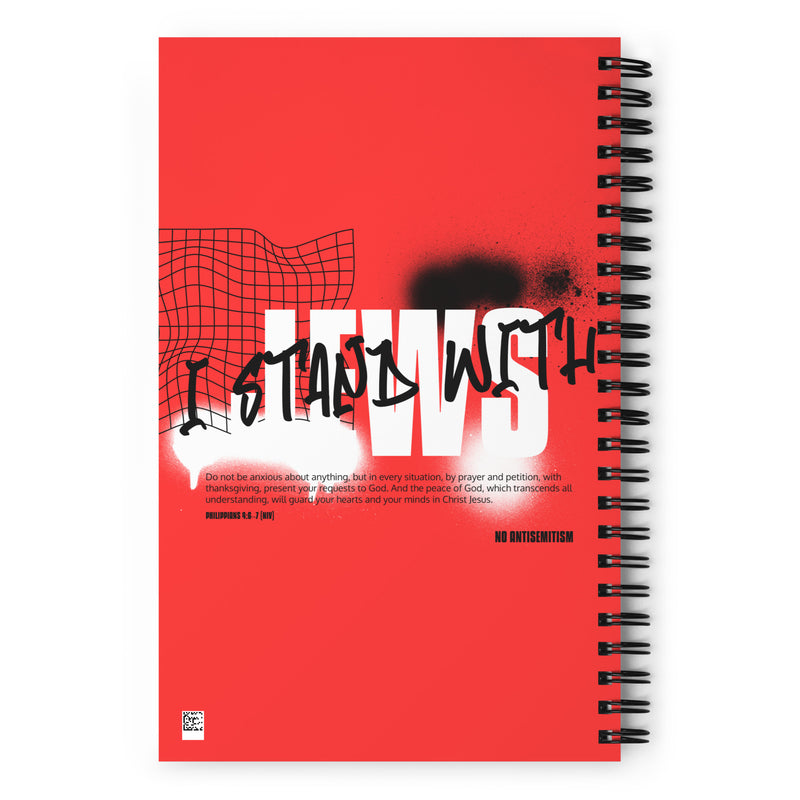 I Stand With Jews Graffiti Bible Verse | Spiral Notebook