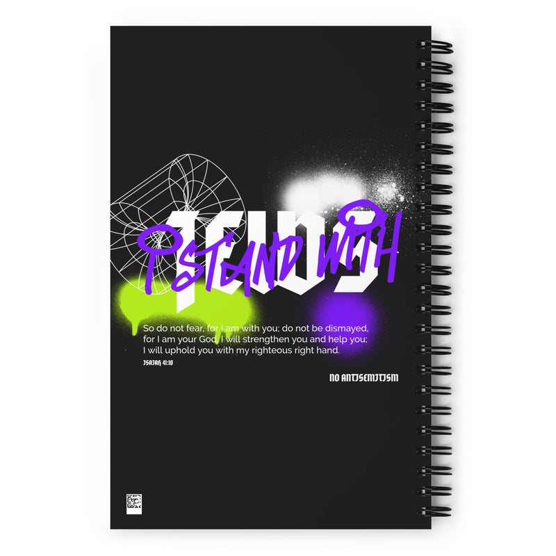 I Stand With Jews Graffiti Bible Verse | Spiral Notebook