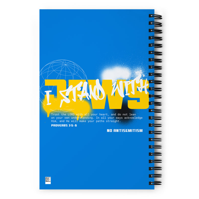 I Stand With Jews Graffiti Bible Verse | Spiral Notebook