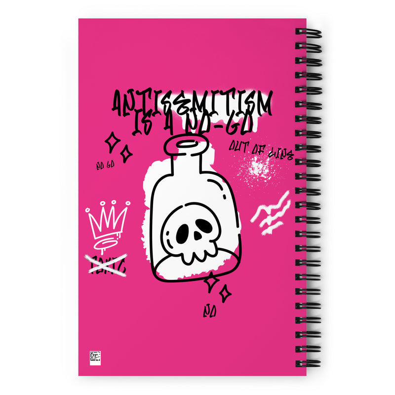 No Go Graffiti Doodle | Antisemitism | Spiral Notebook