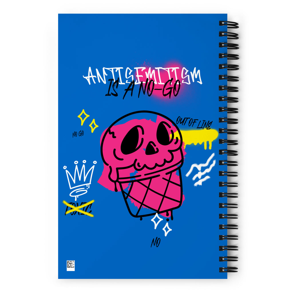 No Go Graffiti Doodle | Antisemitism | Spiral Notebook