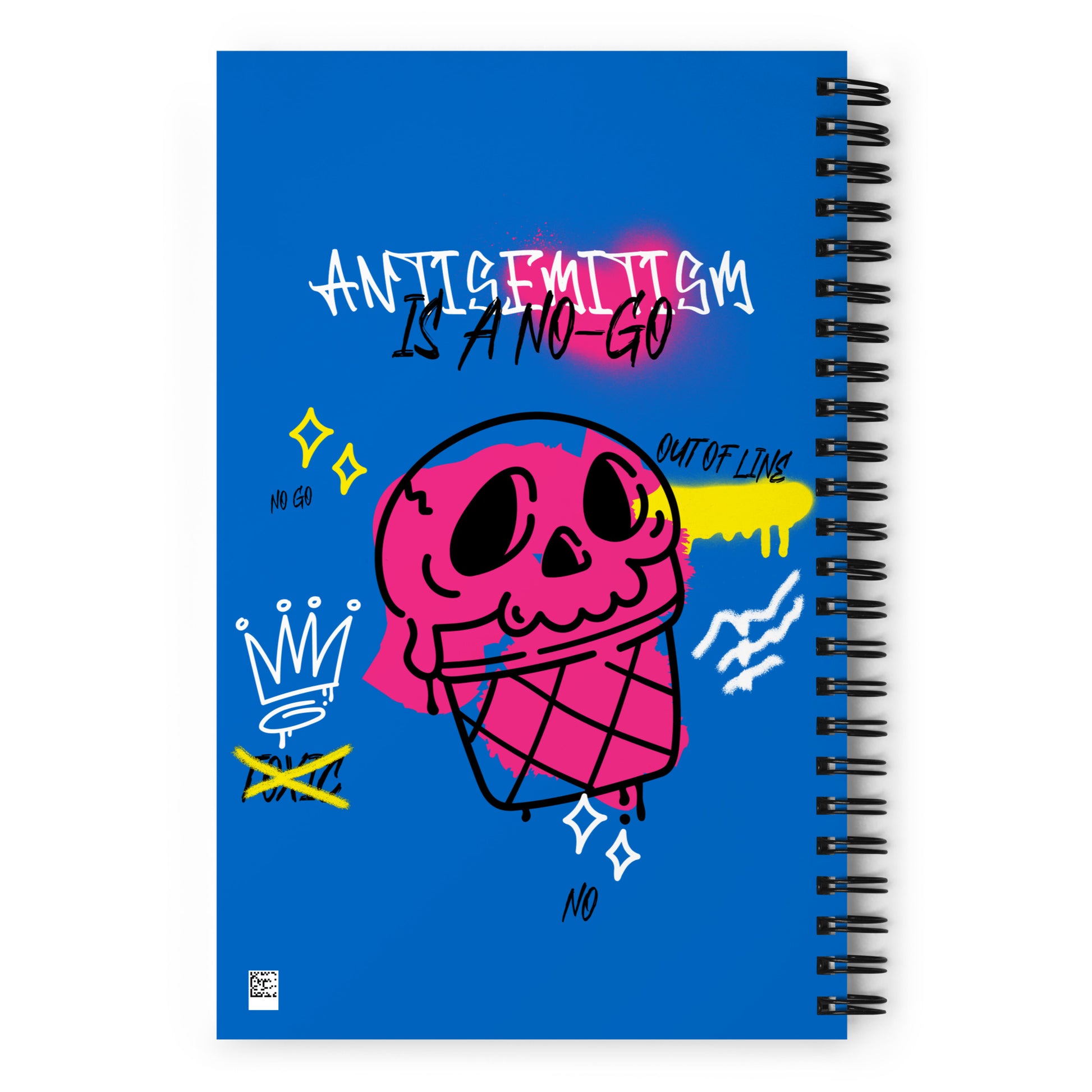 No Go Graffiti Doodle | Antisemitism | Spiral Notebook