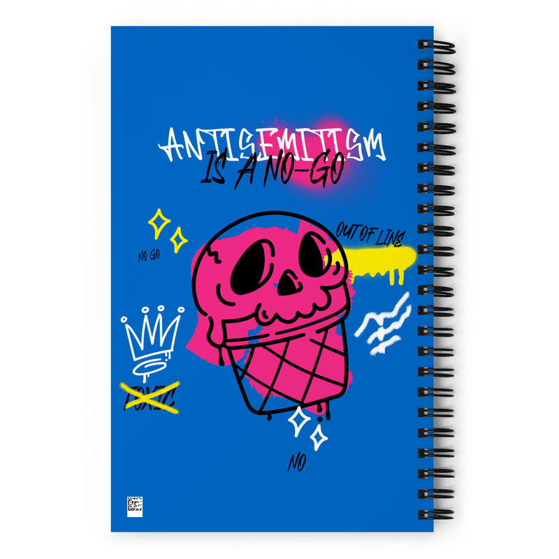 No Go Graffiti Doodle | Antisemitism | Spiral Notebook
