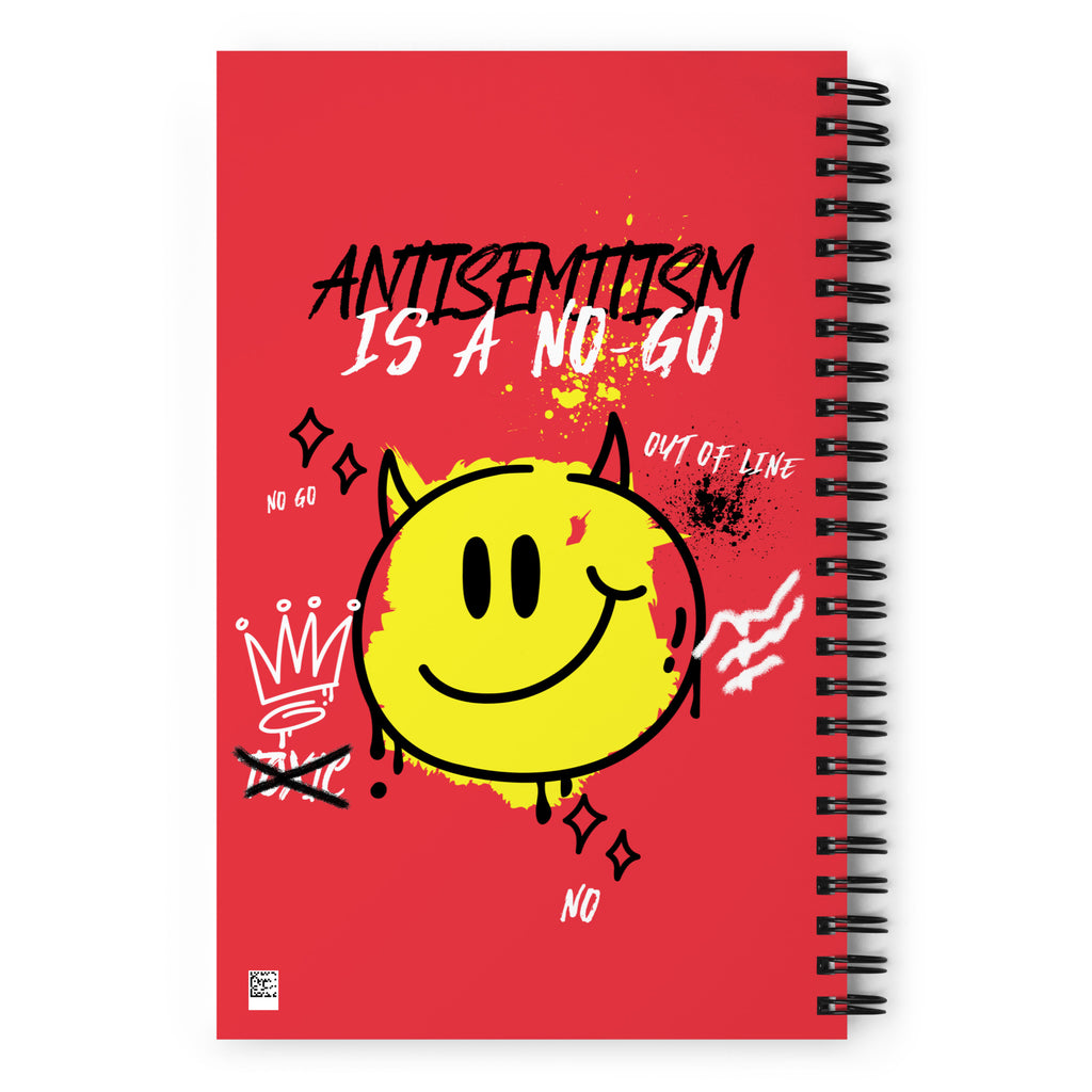 No Go Graffiti Doodle | Antisemitism | Spiral Notebook