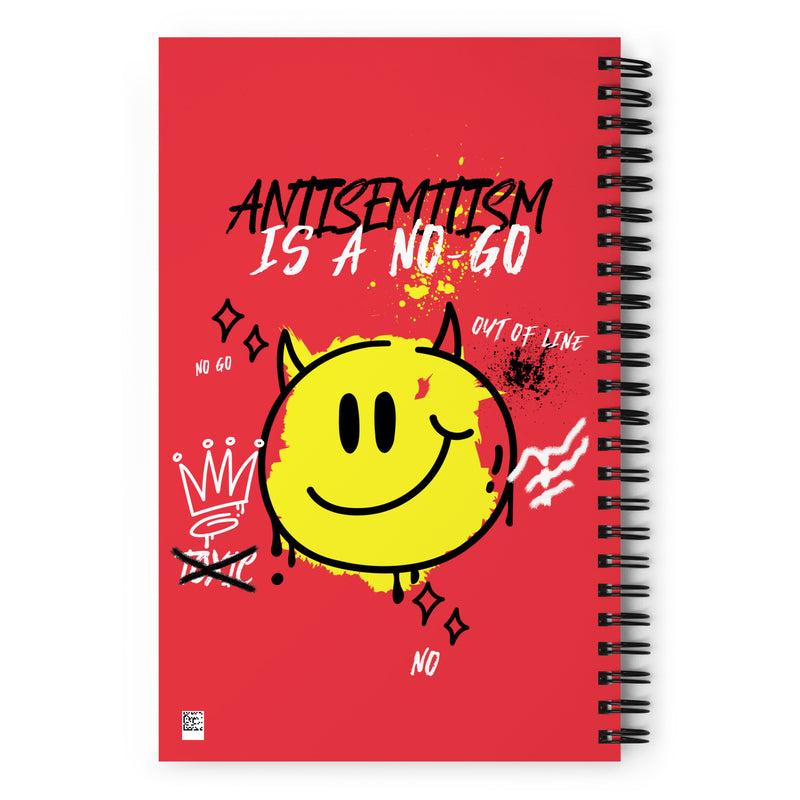 No Go Graffiti Doodle | Antisemitism | Spiral Notebook