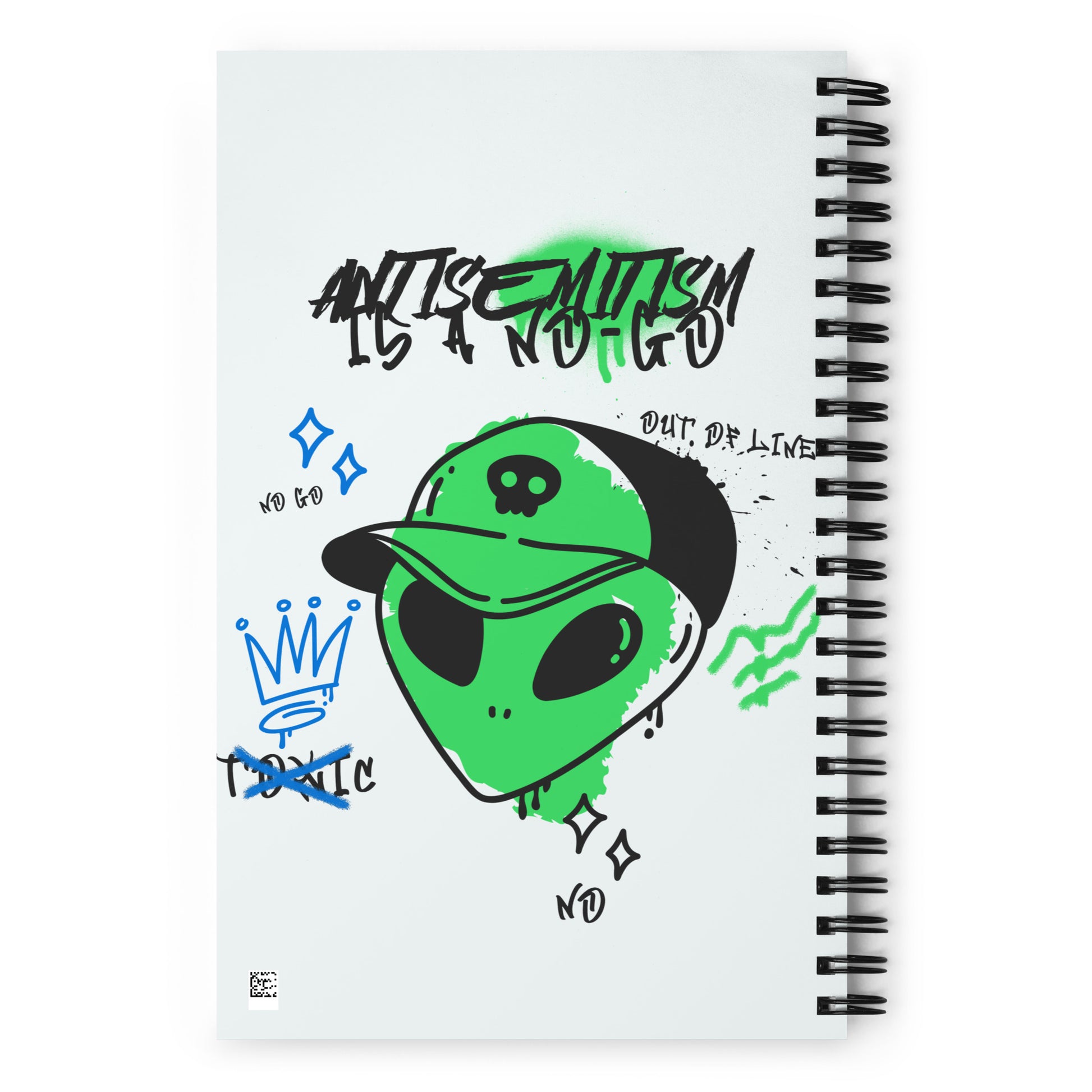 No Go Graffiti Doodle | Antisemitism | Spiral Notebook