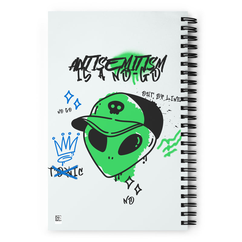 No Go Graffiti Doodle | Antisemitism | Spiral Notebook