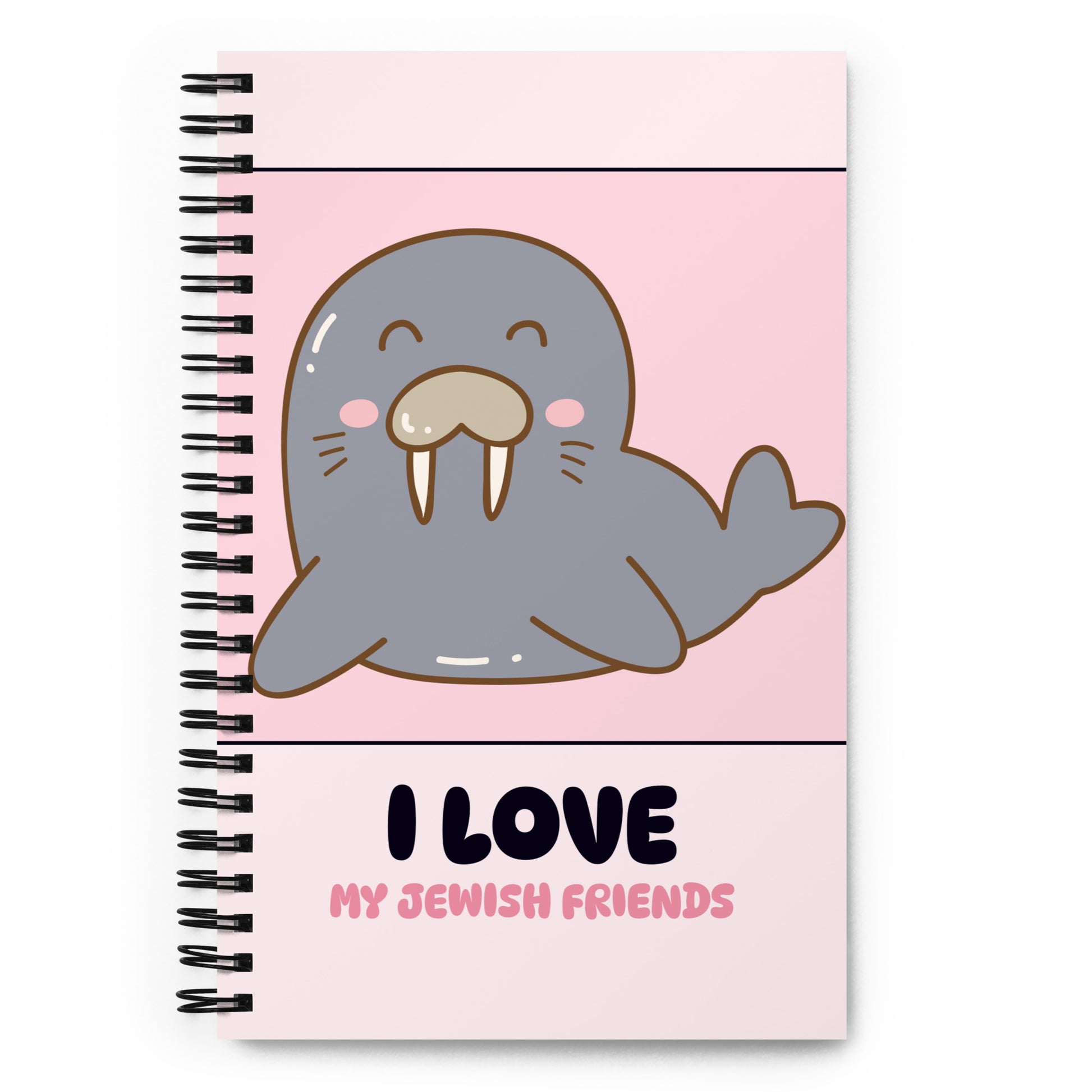 I Love My Jewish Friends | Pink Edition | Spiral Notebook