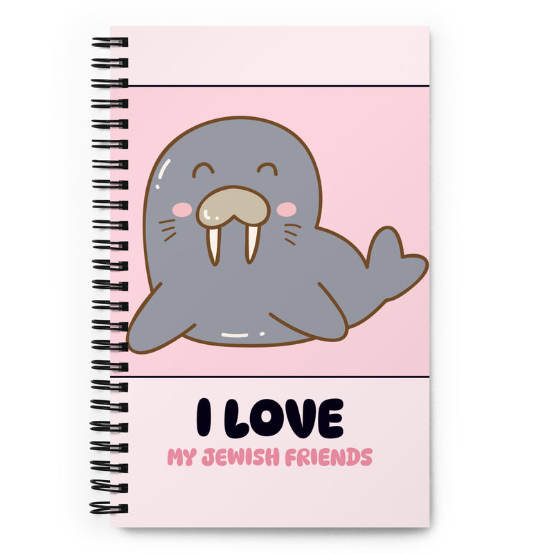 I Love My Jewish Friends | Pink Edition | Spiral Notebook