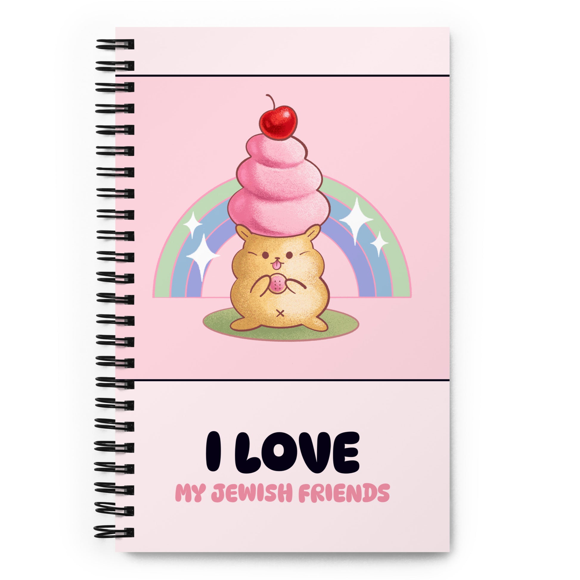 I Love My Jewish Friends | Pink Edition | Spiral Notebook