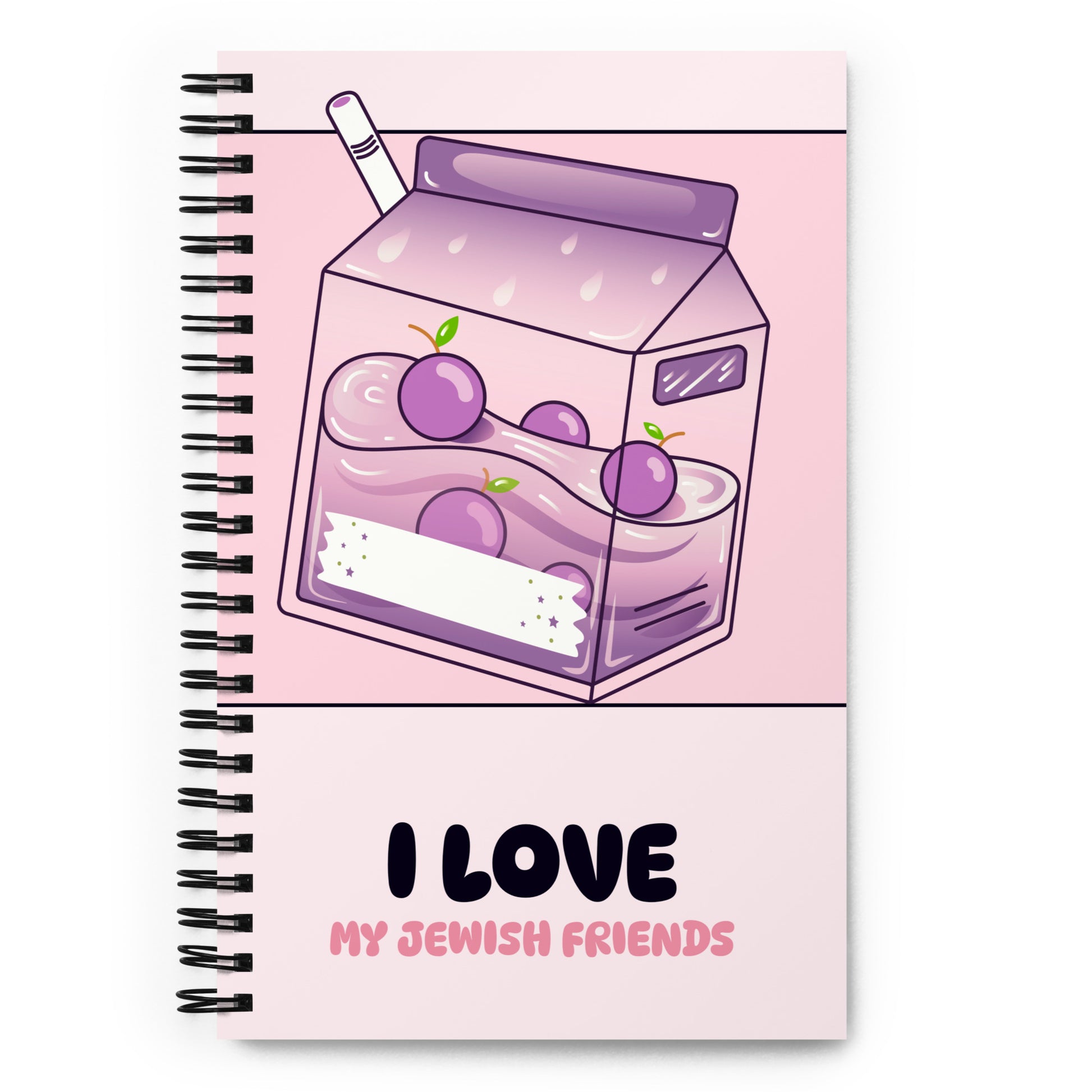 I Love My Jewish Friends | Pink Edition | Spiral Notebook