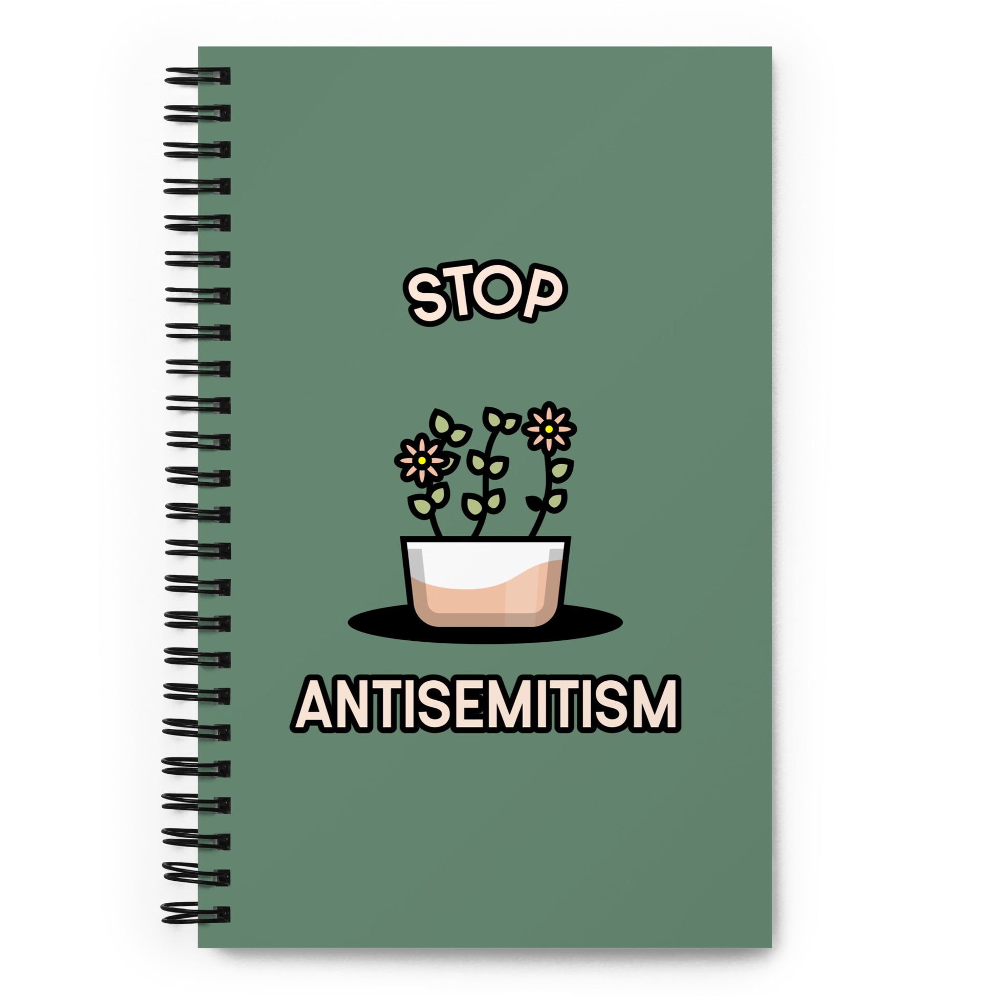 Stop Antisemitism | Plants & Flowers Edition | Spiral Notebook