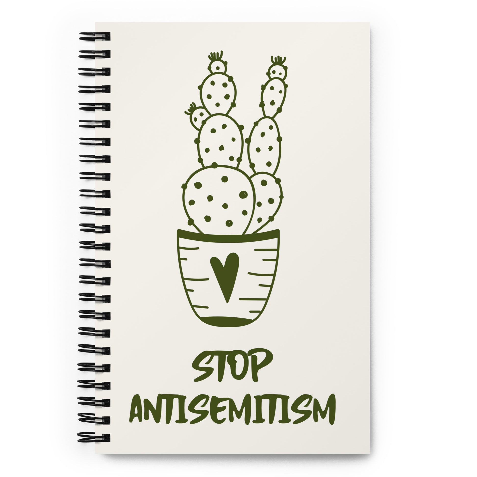 Stop Antisemitism | Plants & Flowers Edition | Spiral Notebook