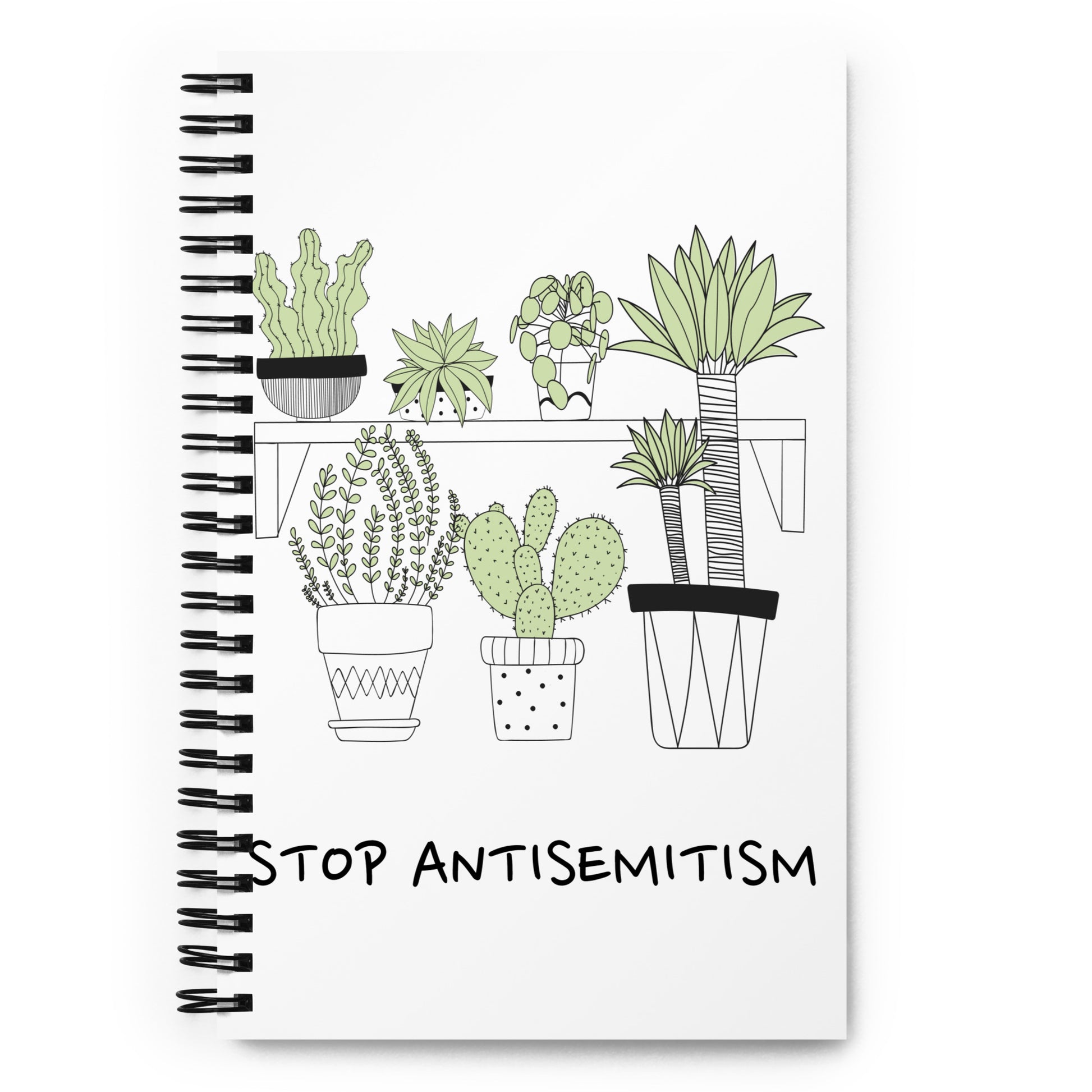 Stop Antisemitism | Plants & Flowers Edition | Spiral Notebook