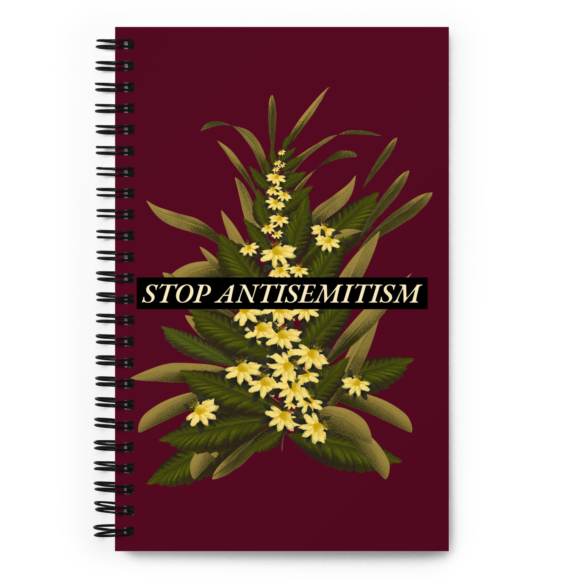 Stop Antisemitism | Plants & Flowers Edition | Spiral Notebook