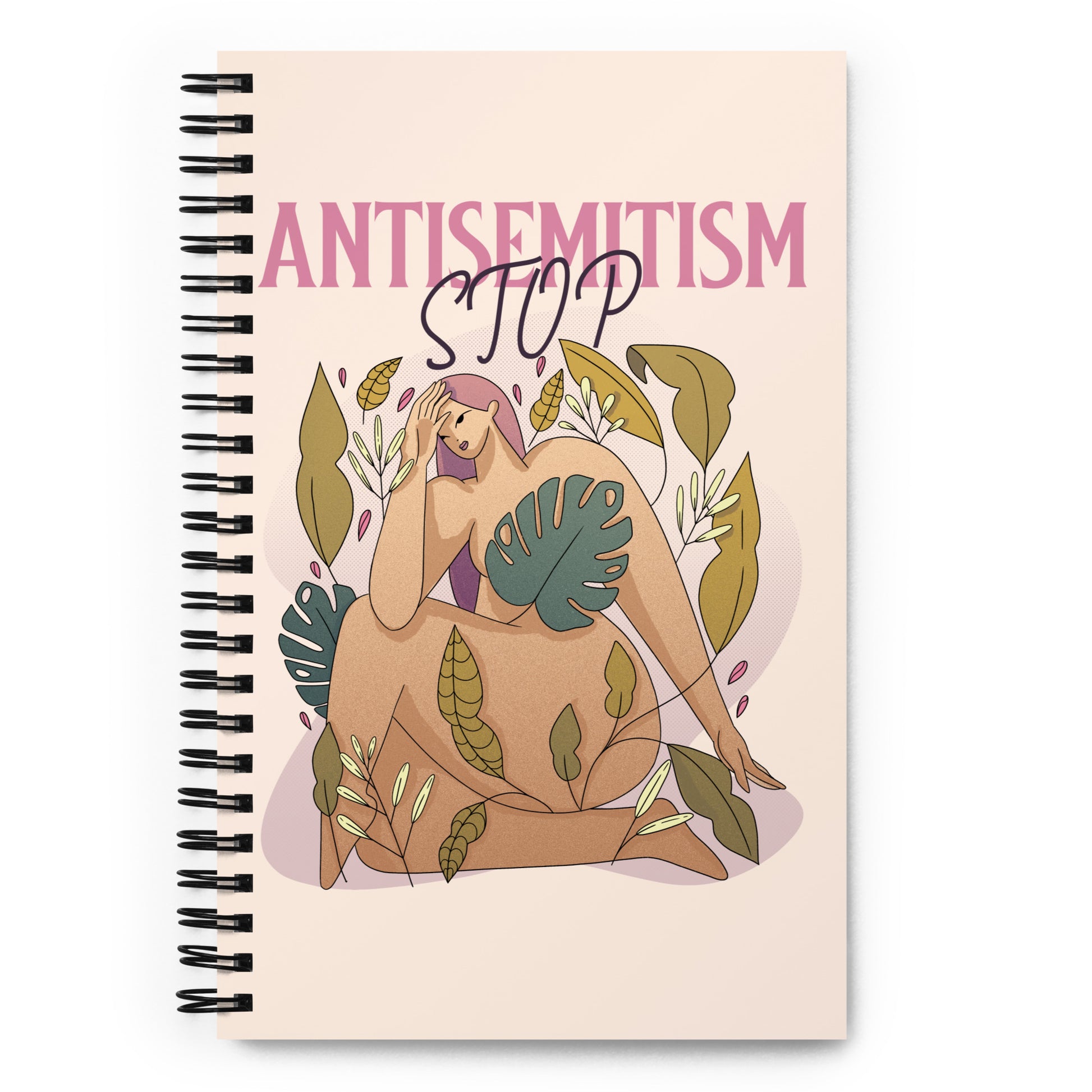 Stop Antisemitism | Plants & Flowers Edition | Spiral Notebook