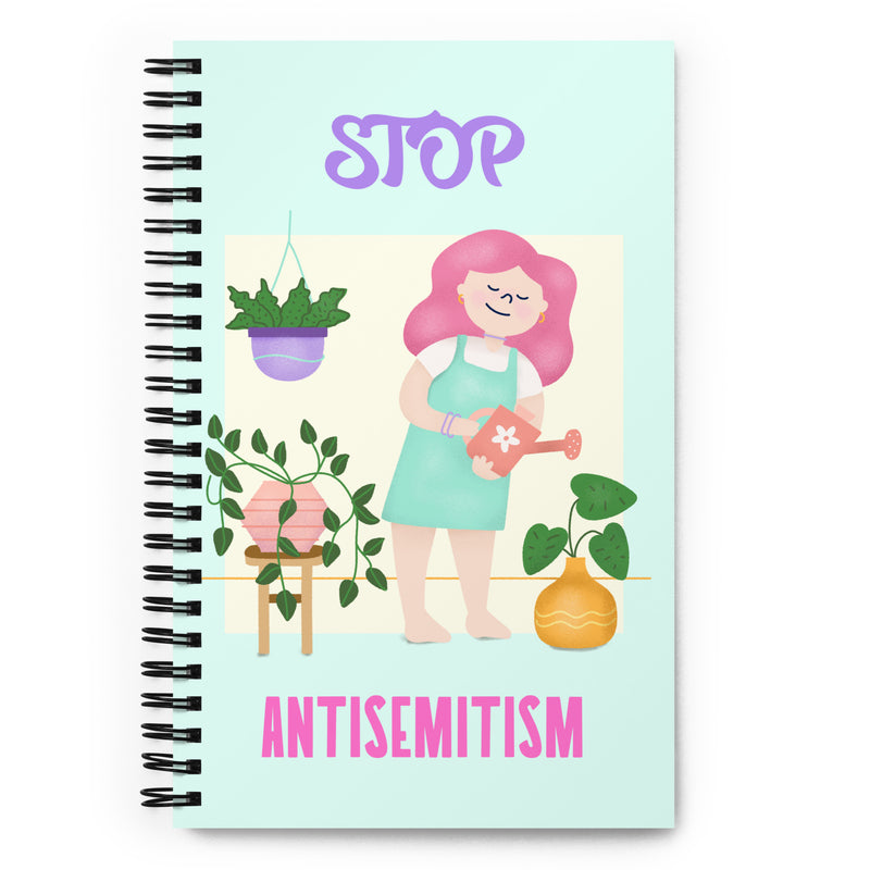 Stop Antisemitism | Plants & Flowers Edition | Spiral Notebook