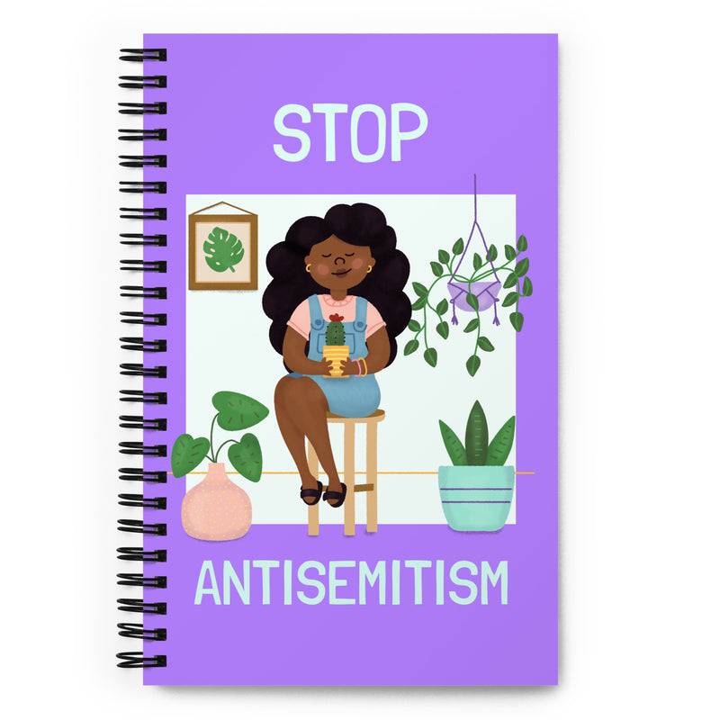 Stop Antisemitism | Plants & Flowers Edition | Spiral Notebook