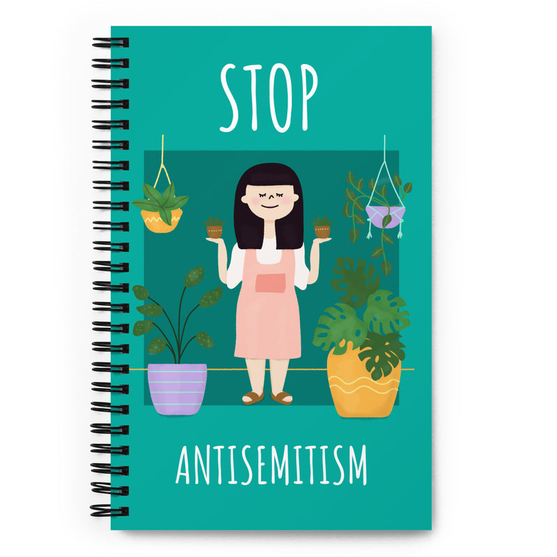 Stop Antisemitism | Plants & Flowers Edition | Spiral Notebook
