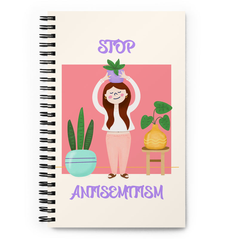 Stop Antisemitism | Plants & Flowers Edition | Spiral Notebook