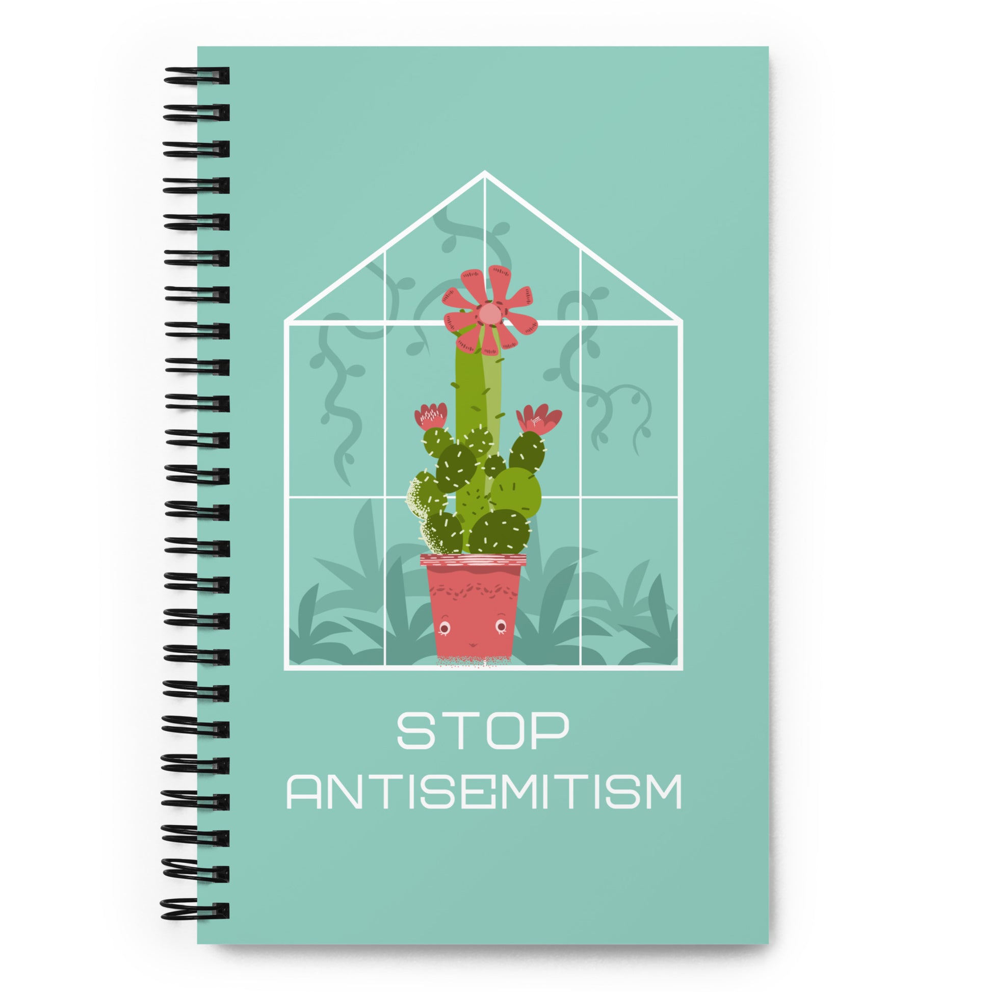 Stop Antisemitism | Plants & Flowers Edition | Spiral Notebook