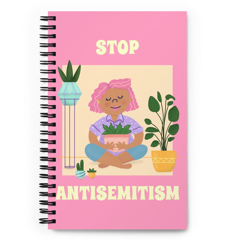 Stop Antisemitism | Plants & Flowers Edition | Spiral Notebook