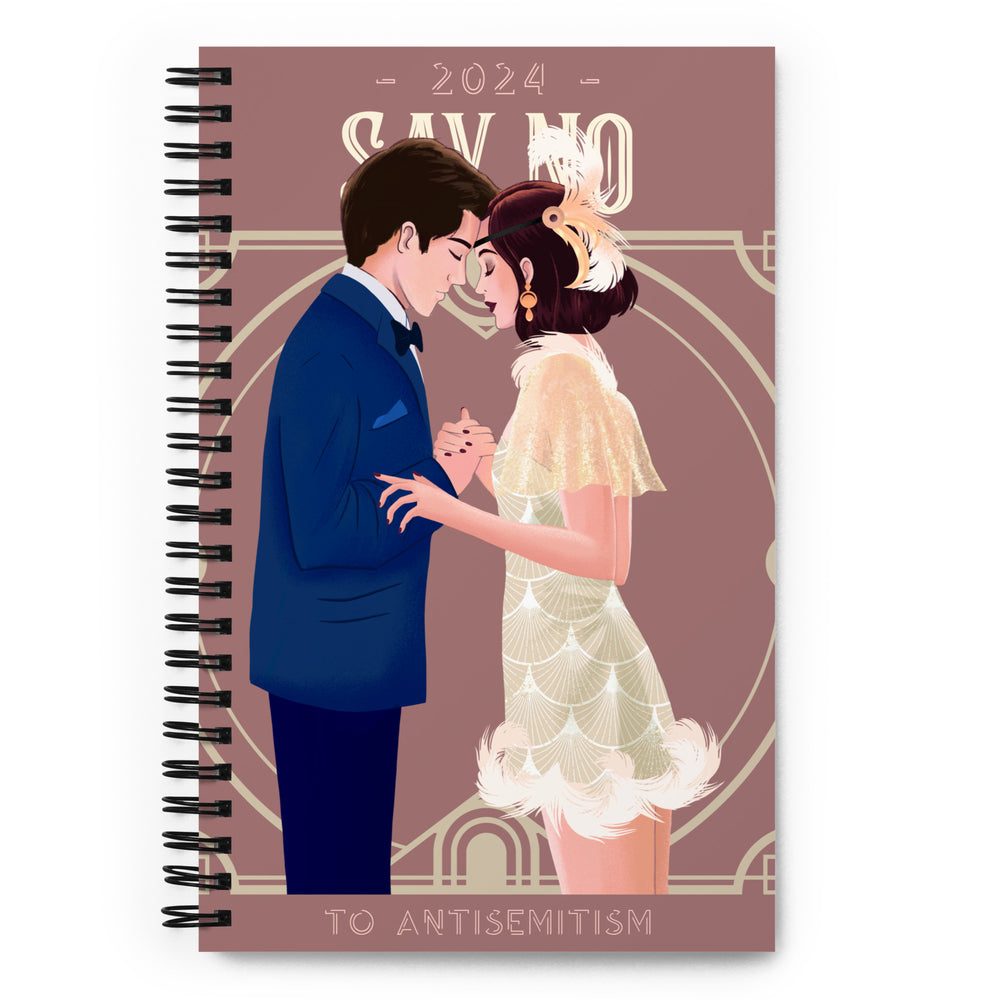 Art Deco Love Story | No Antisemitism | Spiral Notebook