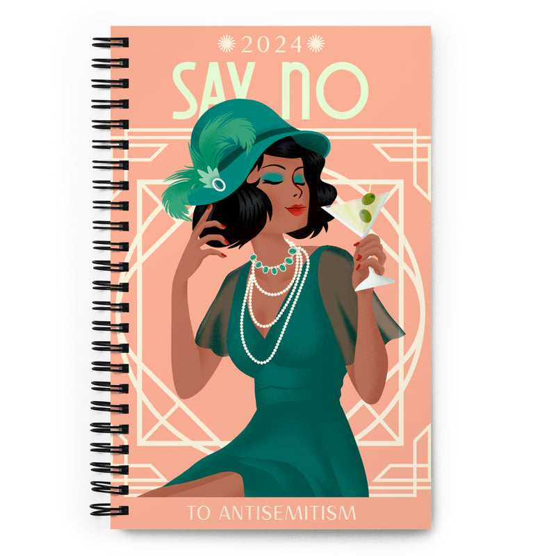 Art Deco Love Story | No Antisemitism | Spiral Notebook