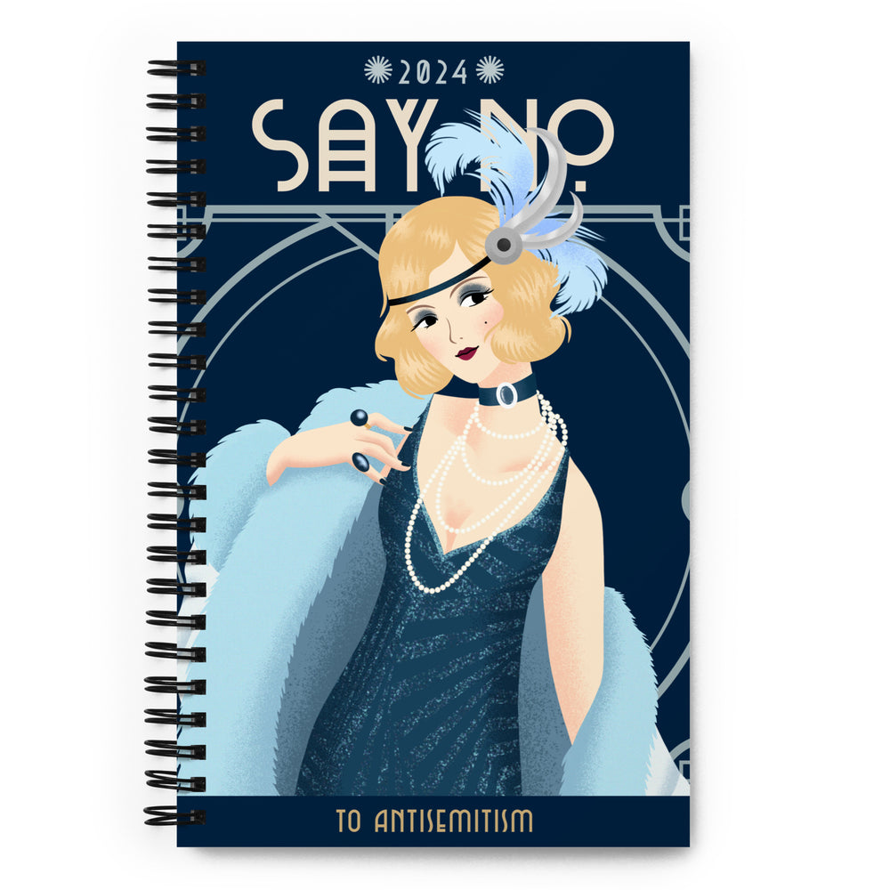 Art Deco Love Story | No Antisemitism | Spiral Notebook