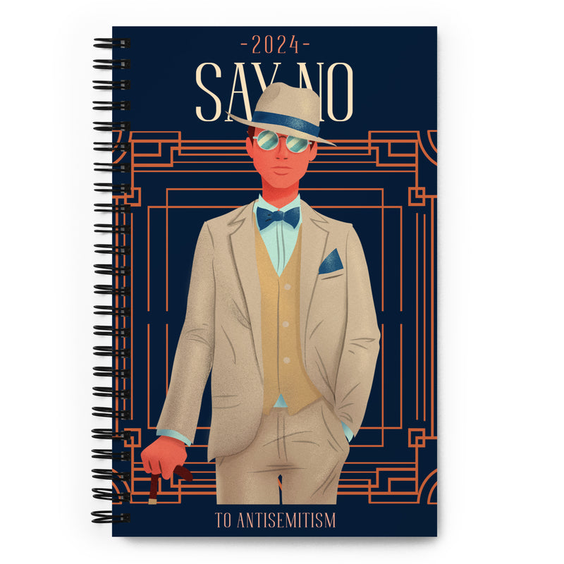 Art Deco Love Story | No Antisemitism | Spiral Notebook