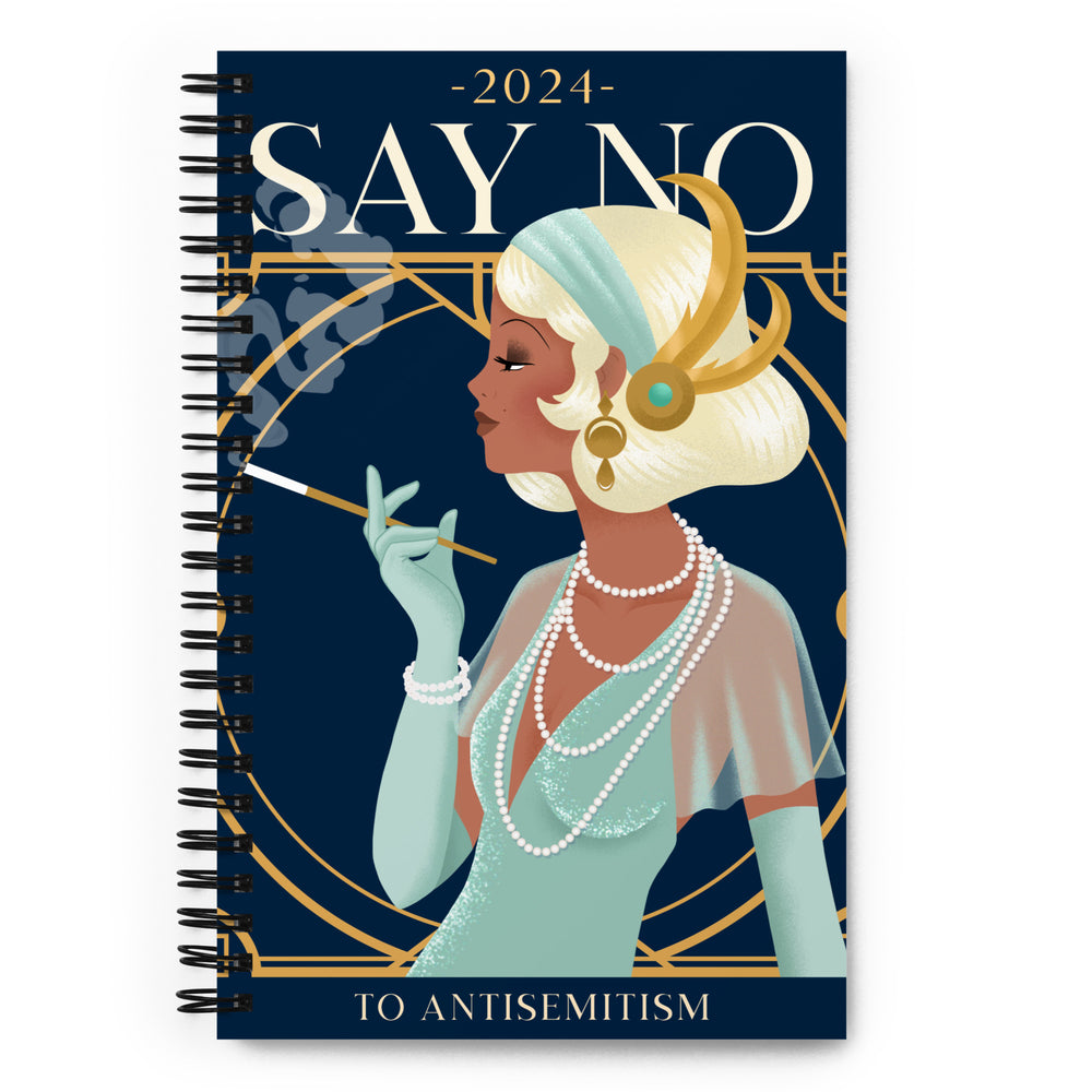 Art Deco Love Story | No Antisemitism | Spiral Notebook